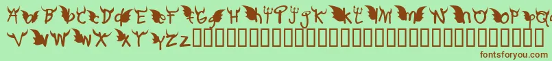 ReddOrDedd Font – Brown Fonts on Green Background