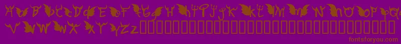ReddOrDedd-Schriftart – Braune Schriften auf violettem Hintergrund