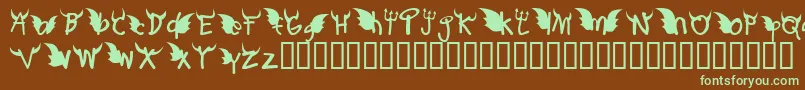Шрифт ReddOrDedd – зелёные шрифты на коричневом фоне