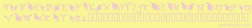 ReddOrDedd Font – Pink Fonts on Yellow Background