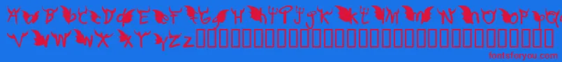 ReddOrDedd Font – Red Fonts on Blue Background