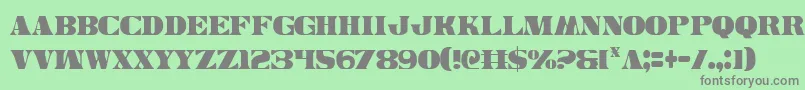 フォントLegalv2c – 緑の背景に灰色の文字