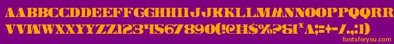 Police Legalv2c – polices orange sur fond violet