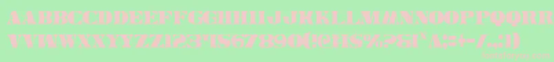 Legalv2c Font – Pink Fonts on Green Background