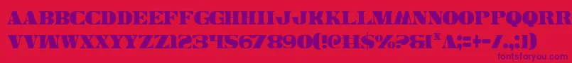 Legalv2c Font – Purple Fonts on Red Background