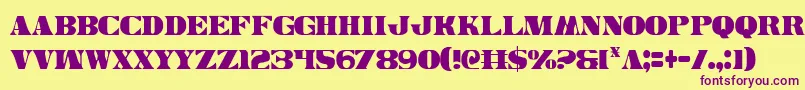 Legalv2c Font – Purple Fonts on Yellow Background