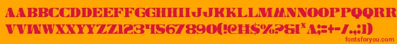 Legalv2c Font – Red Fonts on Orange Background