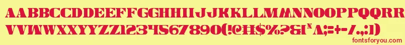 Legalv2c Font – Red Fonts on Yellow Background