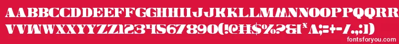 Legalv2c Font – White Fonts on Red Background