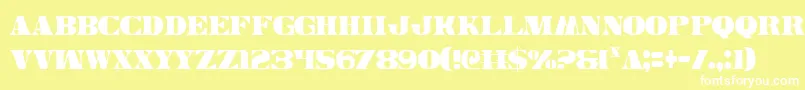 Шрифт Legalv2c – белые шрифты на жёлтом фоне