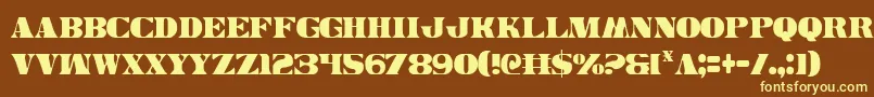 Legalv2c Font – Yellow Fonts on Brown Background