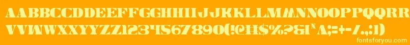 Legalv2c Font – Yellow Fonts on Orange Background