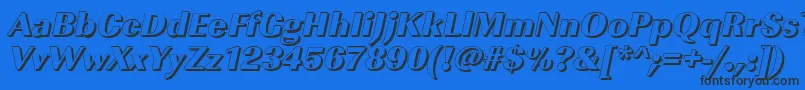 ImperialshHeavyItalic Font – Black Fonts on Blue Background