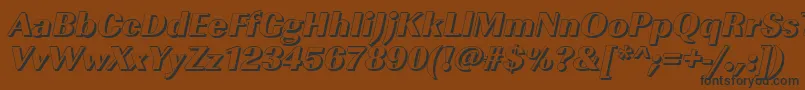 Police ImperialshHeavyItalic – polices noires sur fond brun