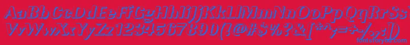 ImperialshHeavyItalic Font – Blue Fonts on Red Background