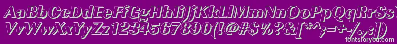 fuente ImperialshHeavyItalic – Fuentes Verdes Sobre Fondo Morado