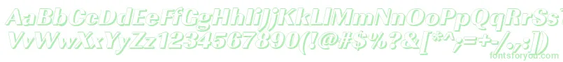 Więcej informacji o czcionce ImperialshHeavyItalic Czcionka ImperialshHeavyItalic – zielone czcionki