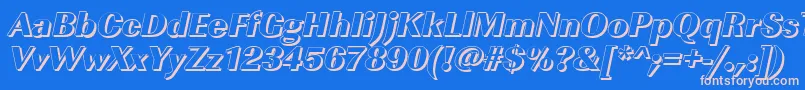 Saiba mais sobre a fonte ImperialshHeavyItalic Fonte ImperialshHeavyItalic – fontes rosa em um fundo azul