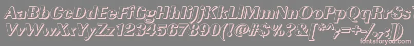 ImperialshHeavyItalic-Schriftart – Rosa Schriften auf grauem Hintergrund