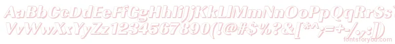 フォントImperialshHeavyItalic – ピンクのフォント