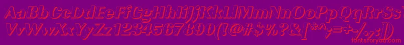 ImperialshHeavyItalic Font – Red Fonts on Purple Background