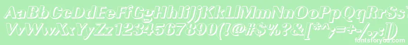 fuente ImperialshHeavyItalic – Fuentes Blancas Sobre Fondo Verde