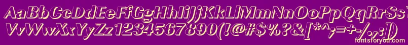 ImperialshHeavyItalic Font – Yellow Fonts on Purple Background