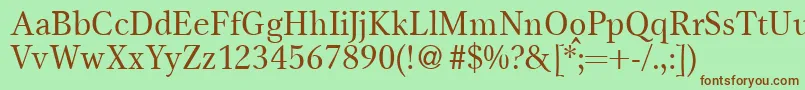 GameNormal Font – Brown Fonts on Green Background