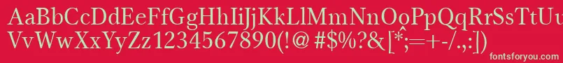 フォントGameNormal – 赤い背景に緑の文字