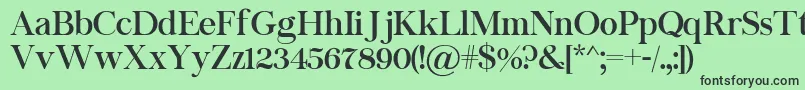 フォントChapaza – 緑の背景に黒い文字