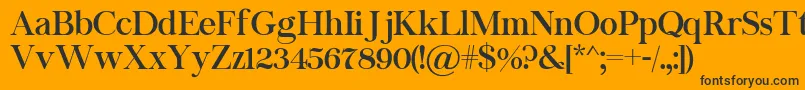 Chapaza Font – Black Fonts on Orange Background