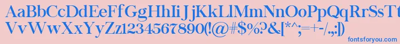 Chapaza Font – Blue Fonts on Pink Background