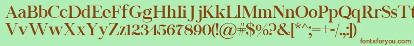 Chapaza Font – Brown Fonts on Green Background