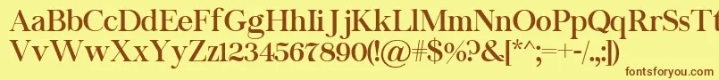 Chapaza Font – Brown Fonts on Yellow Background