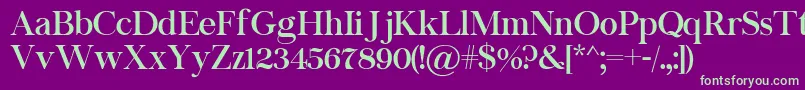 Chapaza Font – Green Fonts on Purple Background