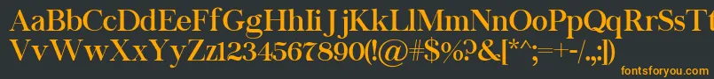 Chapaza Font – Orange Fonts on Black Background