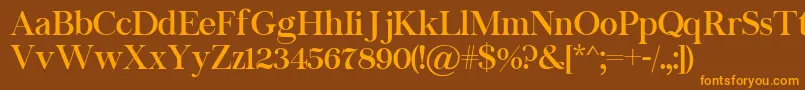 Chapaza Font – Orange Fonts on Brown Background