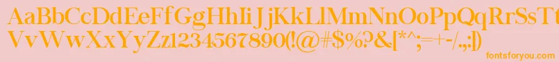 Chapaza Font – Orange Fonts on Pink Background