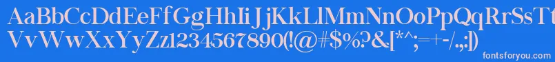 Chapaza Font – Pink Fonts on Blue Background