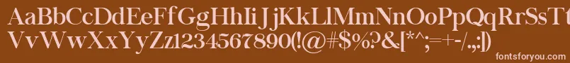 Chapaza Font – Pink Fonts on Brown Background