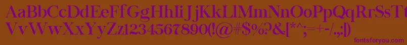 Chapaza Font – Purple Fonts on Brown Background