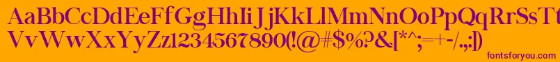 Chapaza Font – Purple Fonts on Orange Background