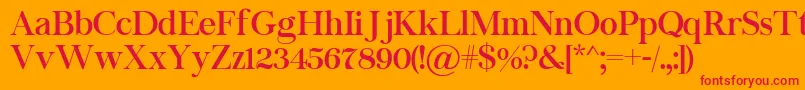 Chapaza Font – Red Fonts on Orange Background