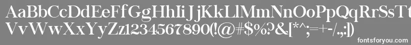 フォントChapaza – 灰色の背景に白い文字