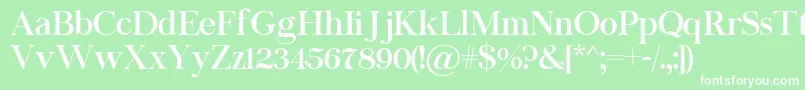 Chapaza Font – White Fonts on Green Background