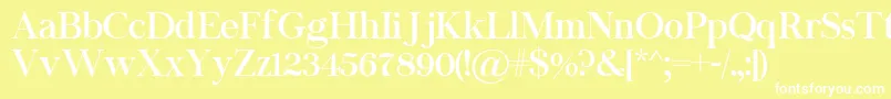 Chapaza Font – White Fonts on Yellow Background