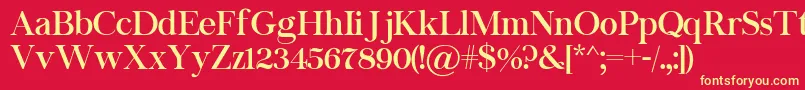 Chapaza Font – Yellow Fonts on Red Background