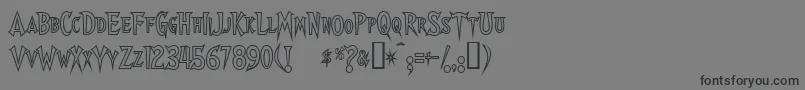 フォントWalsheso – 黒い文字の灰色の背景