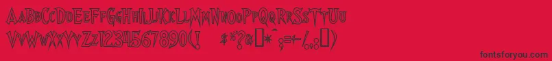 Walsheso Font – Black Fonts on Red Background