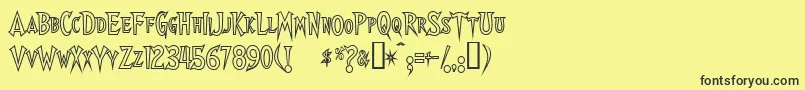 Walsheso Font – Black Fonts on Yellow Background